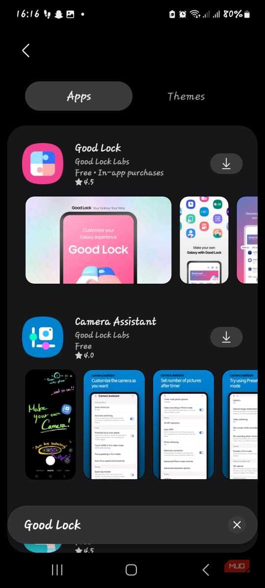 Downloading the Good Lock app