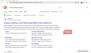 Ducduckgo search on Heliom