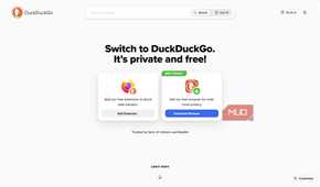 DuckDuckGo's home screen