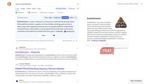 DuckDuckGo search results page