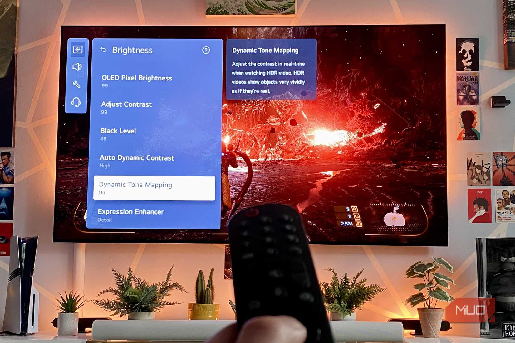 Dynamic Tone Mapping setting on an LG G3 OLED TV