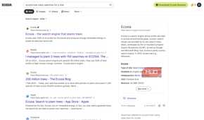 Ecosia search results page