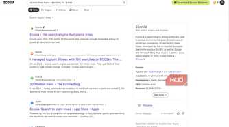 Ecosia search results page