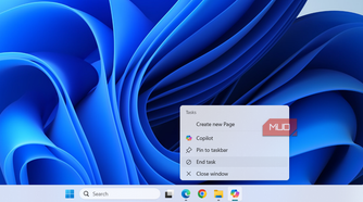 End task option on Windows 11