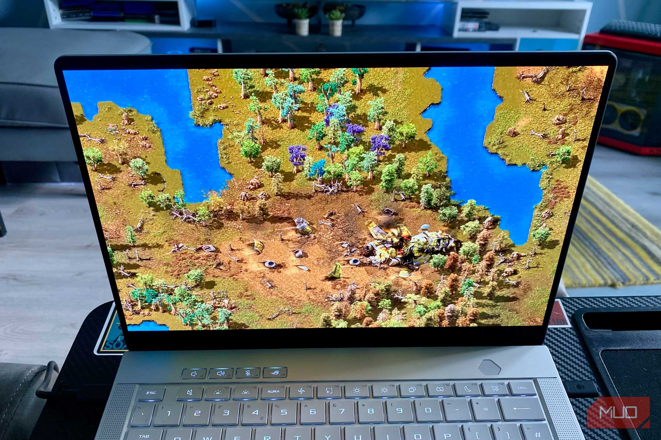 Factorio on an ROG Zephyrus G14 gaming laptop