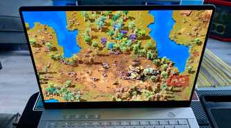 Factorio on an ROG Zephyrus G14 gaming laptop
