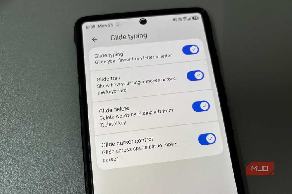 Gboard's spacebar doubles as a cursor trackpad