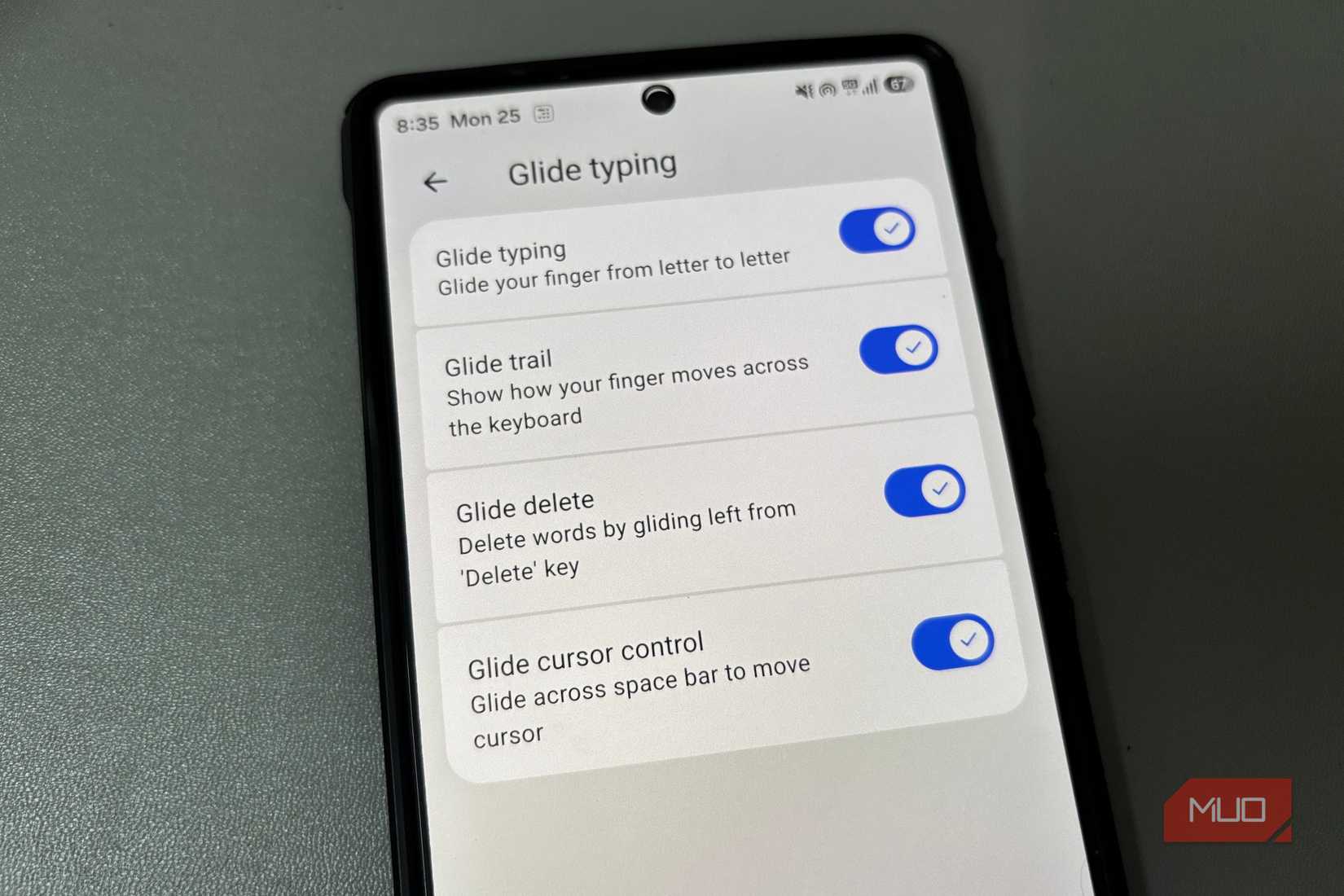     Gboard cursor and delete gestures