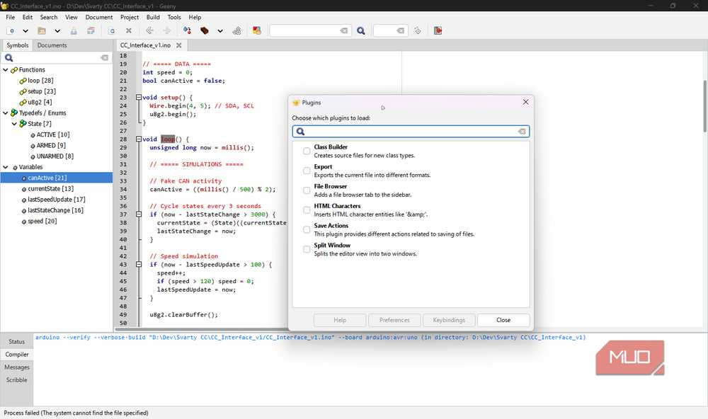 Geany's plugin manager keeps extensions lightweight