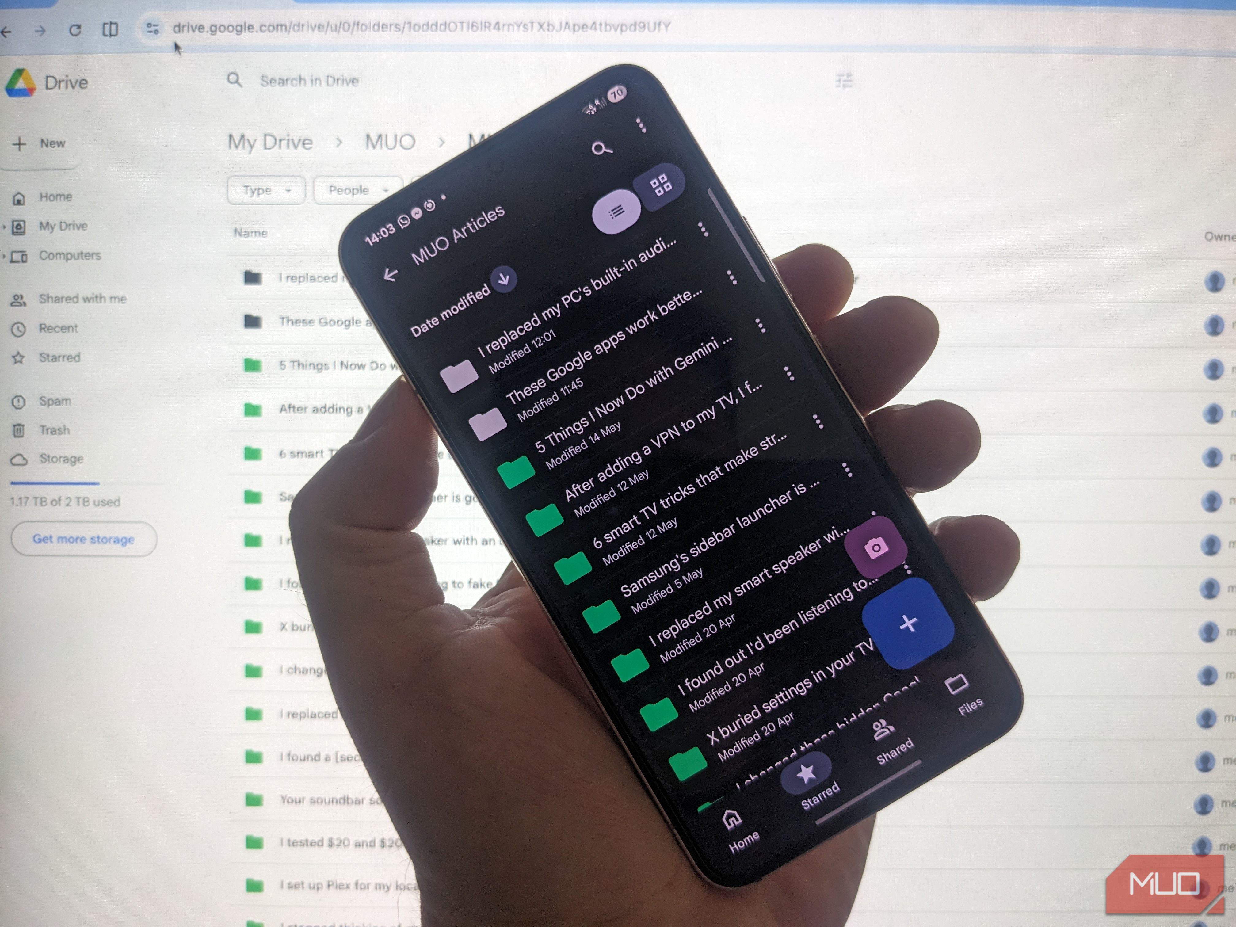 Google Drive on PC and Android.