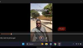 HyperDroid playing a vertical selfie video.