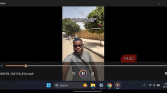 HyperDroid playing a vertical selfie video.