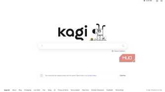 Kagi Search homepage