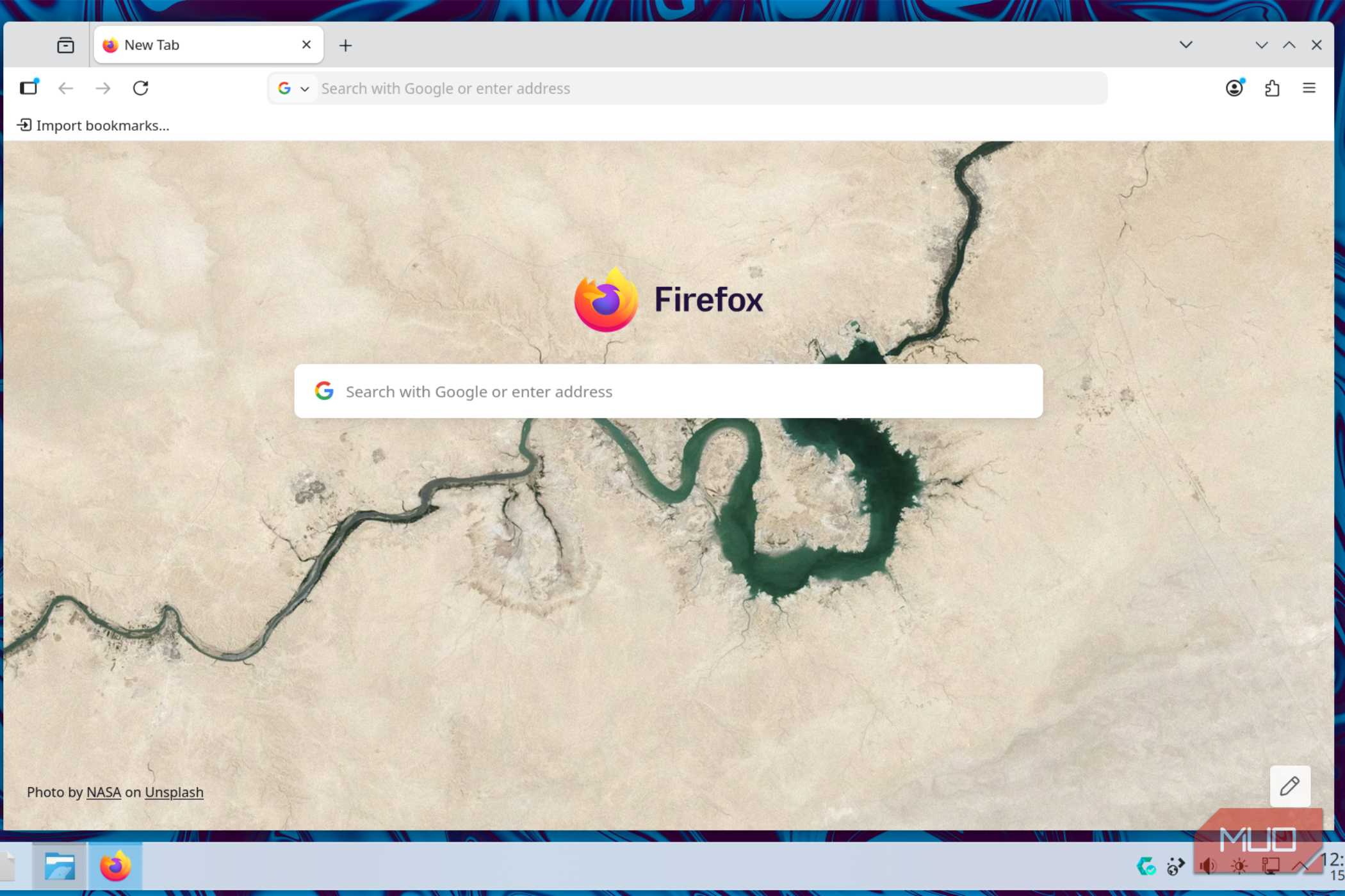 A firefox window in kde