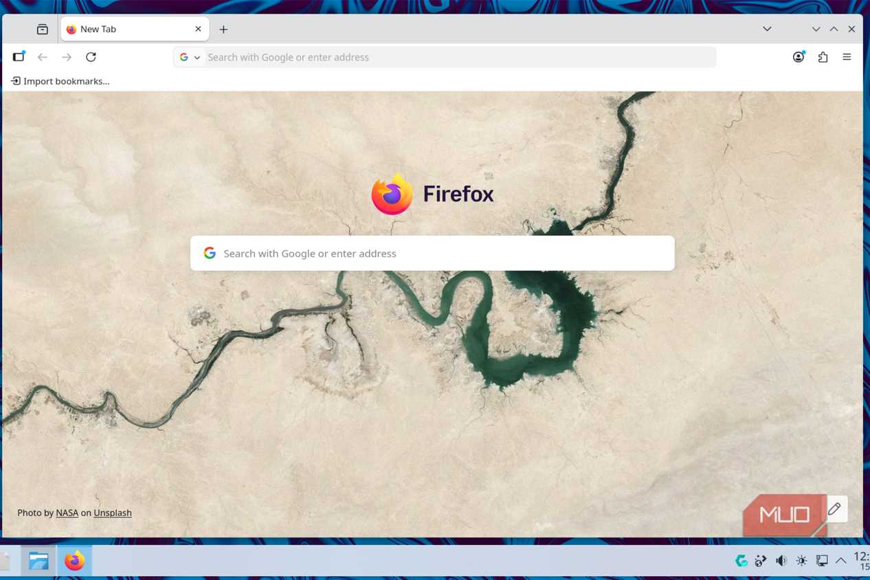 A firefox window in kde