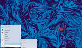 The KDE Start menu