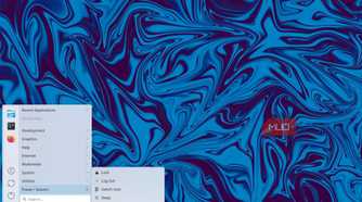 The KDE Start menu