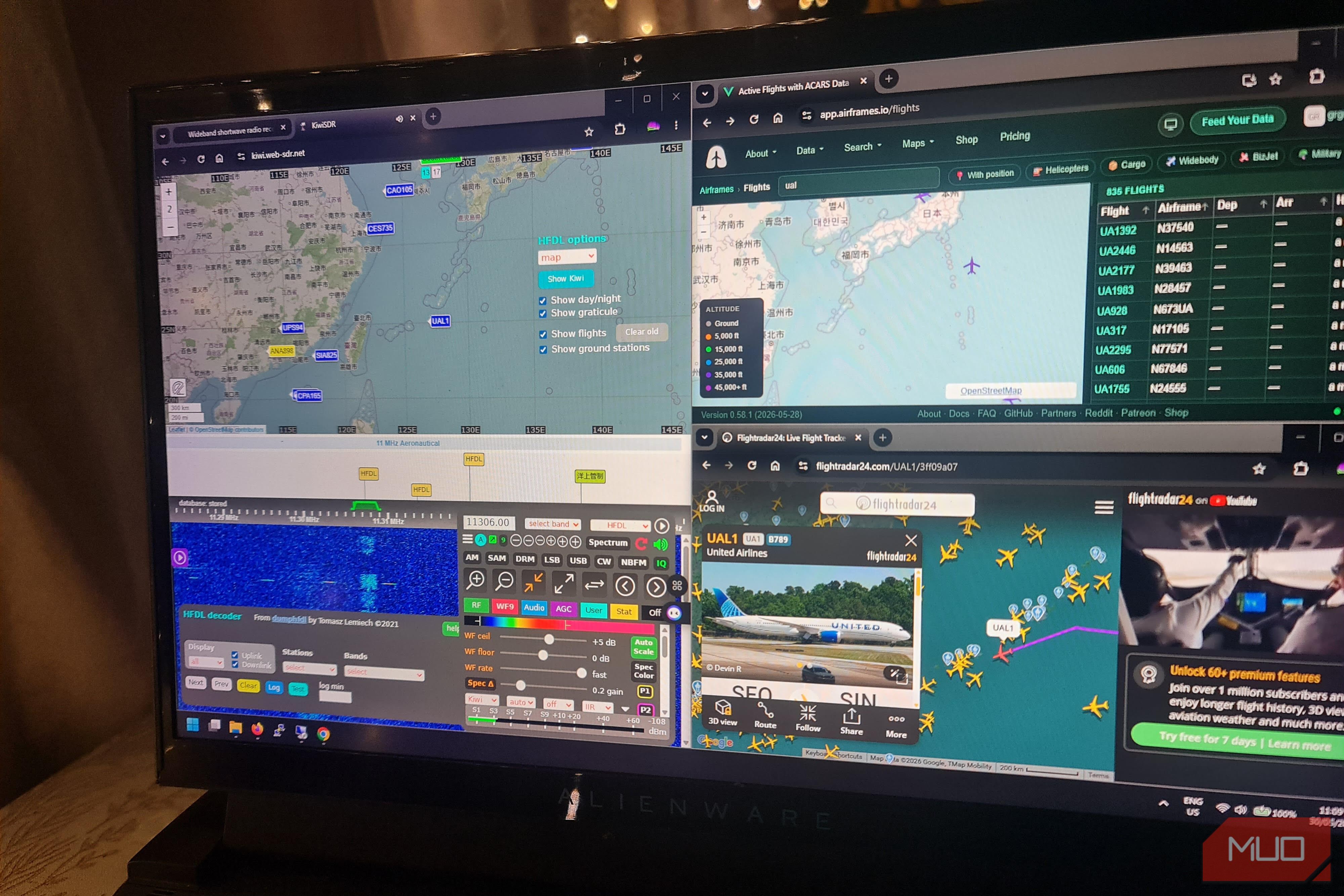 How to track live aircraft with HFDL and beat Flightradar24 using a free radio feed