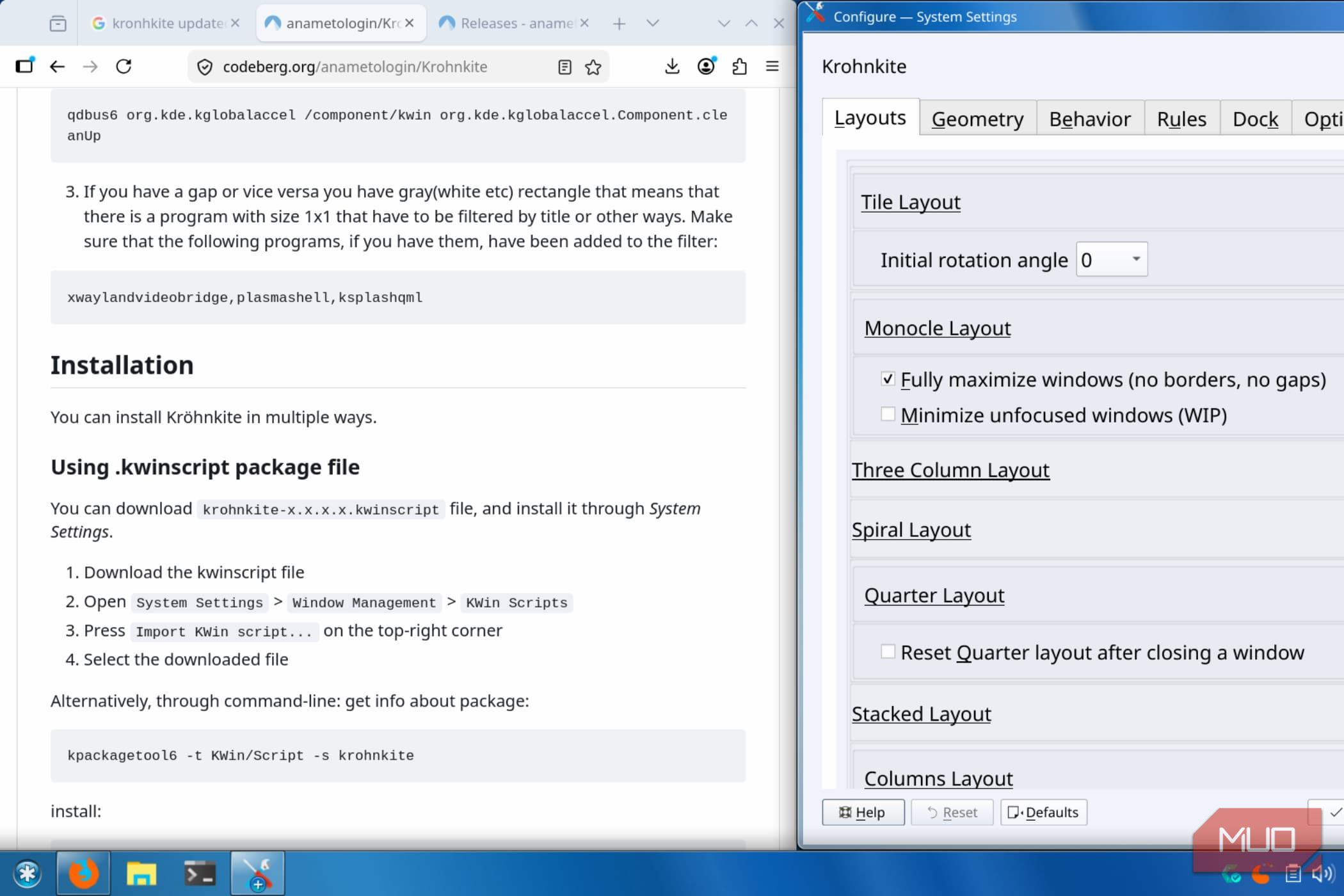 This extension finally turns KDE into a tiling window manager