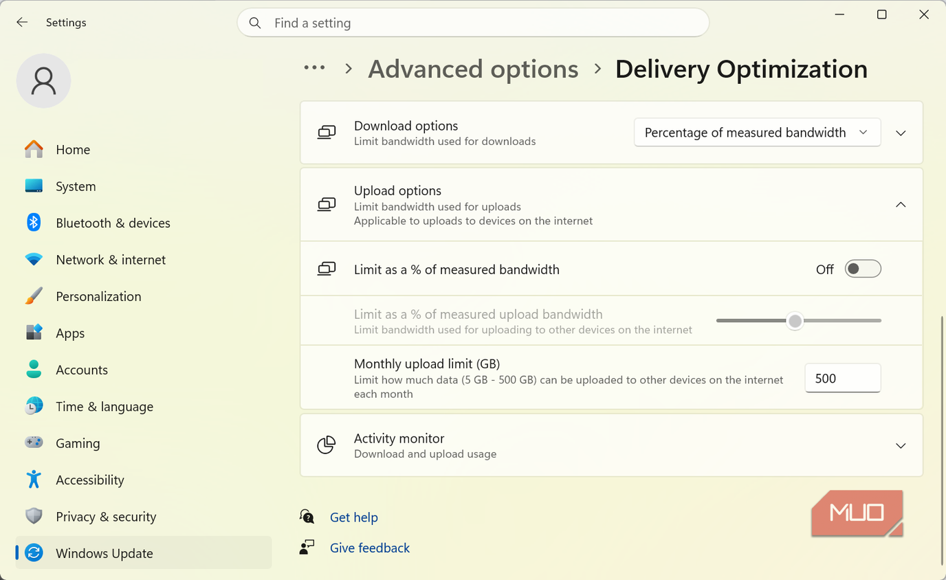 Limiting Delivery Optimization by percentage