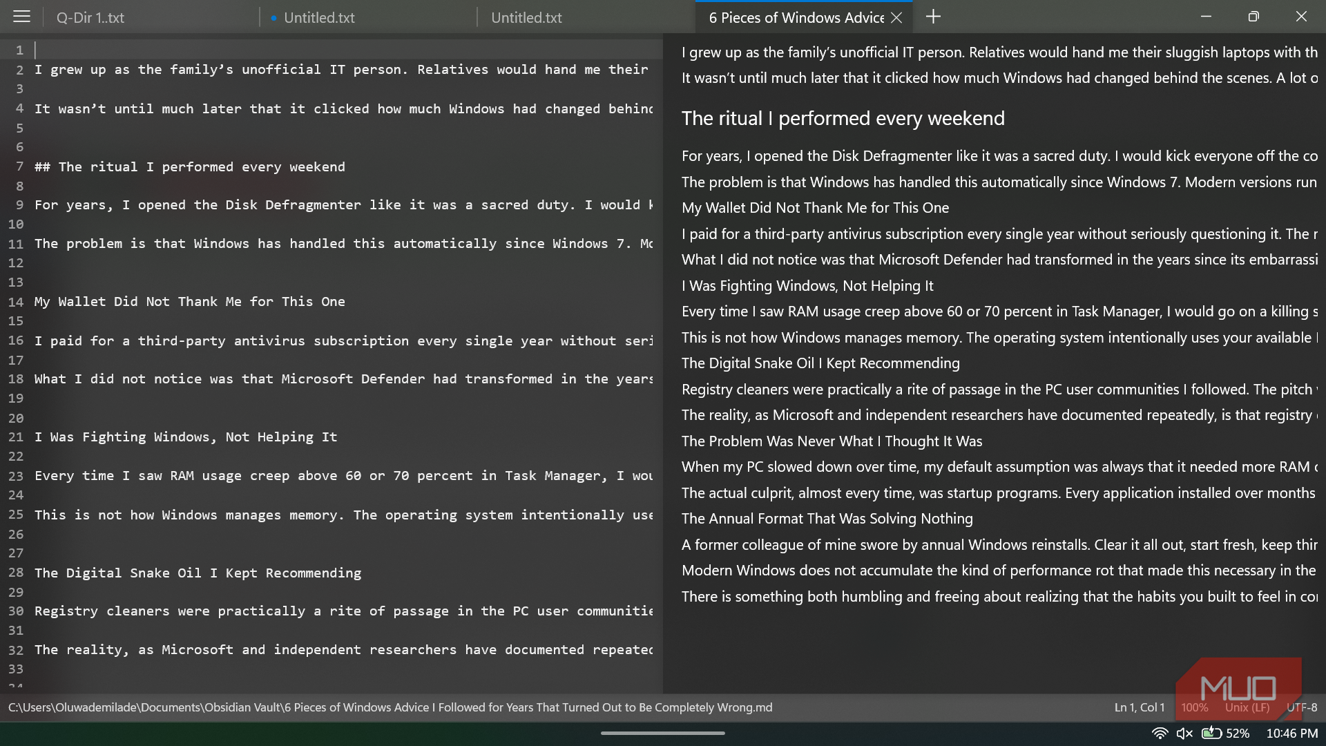 Side Panel Notepad Windows has a better Notepad hiding on the Microsoft Store — and it's free