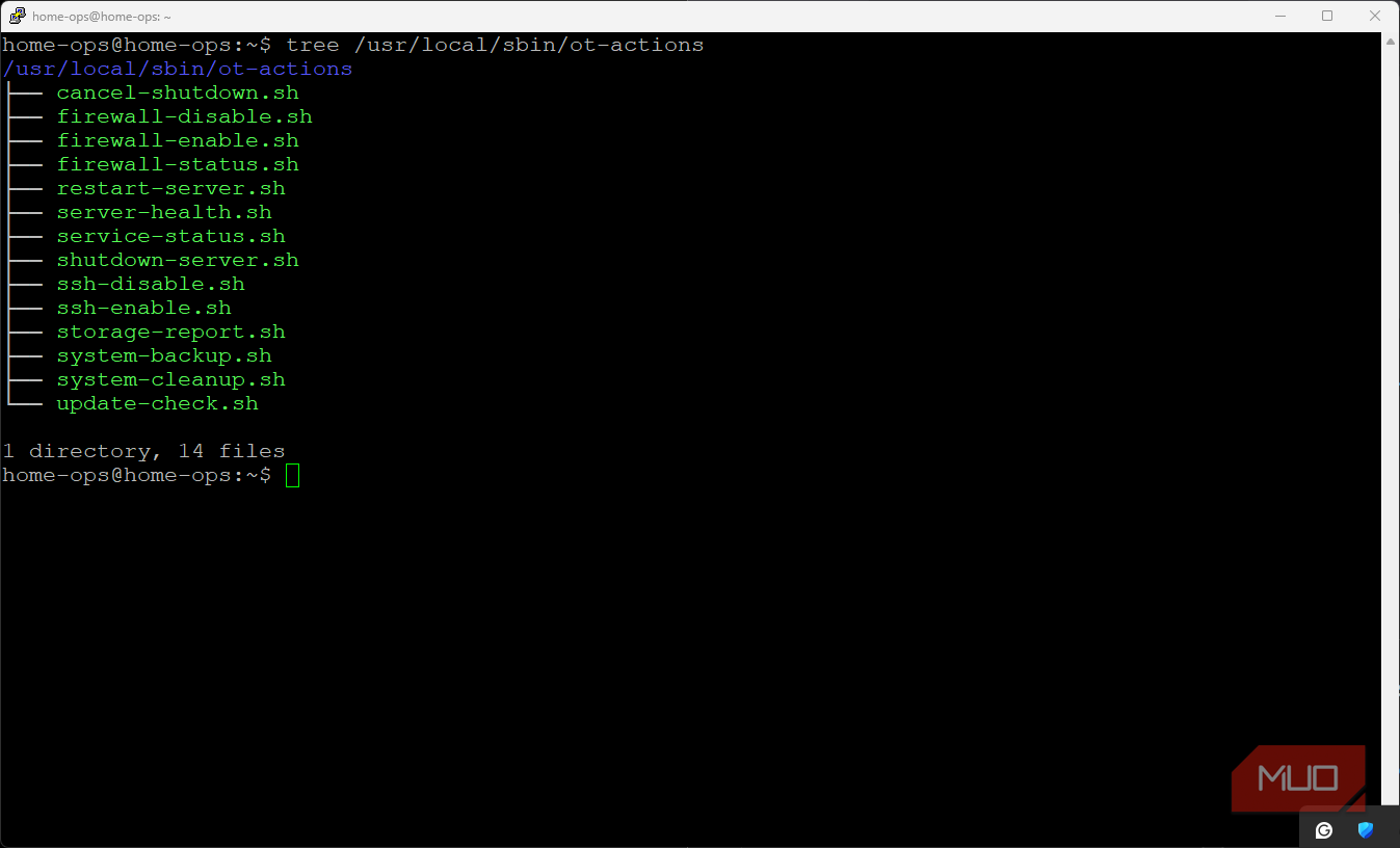 Bash scripts assigned to functions for OliveTin
