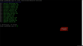 Bash scripts assigned to functions for OliveTin