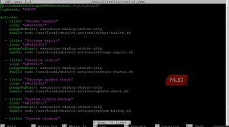 OliveTin YAML configuration file