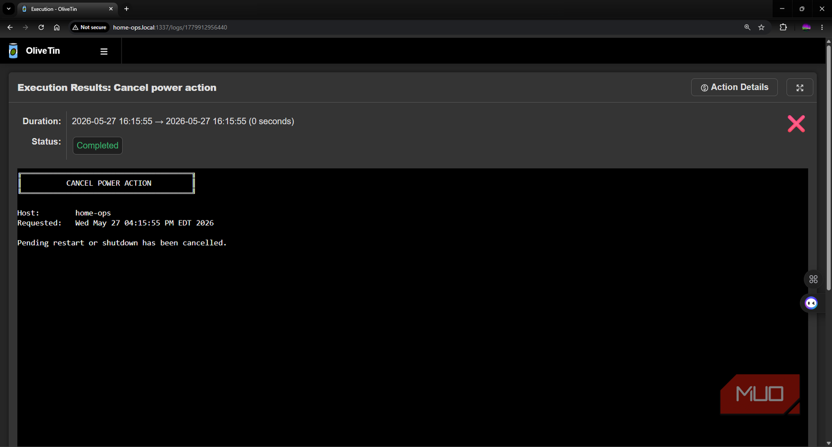 Canceled Script How OliveTin lets you run server bash scripts from a browser without SSH