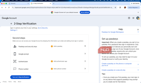 Creating a passkey for a Google account using an Android phone.