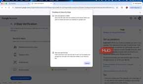 Creating a passkey for a Google account using an Android phone.