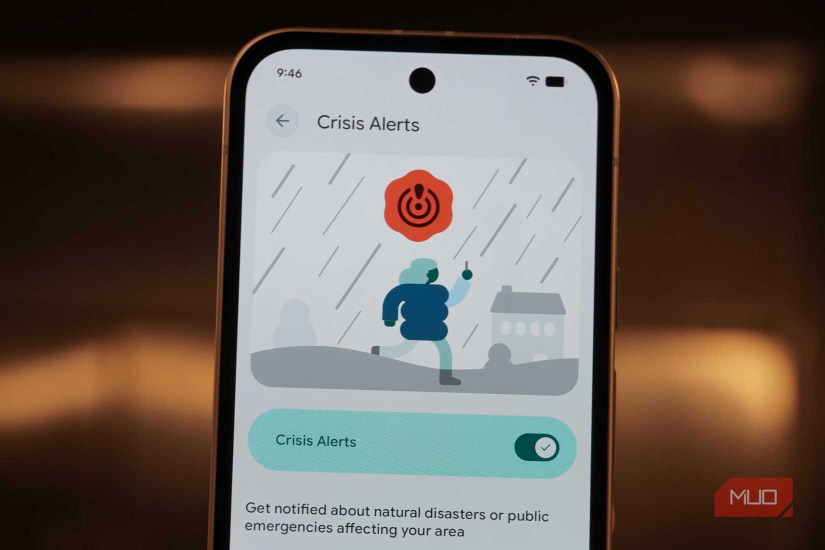 Crisis Alerts on a Pixel phone.