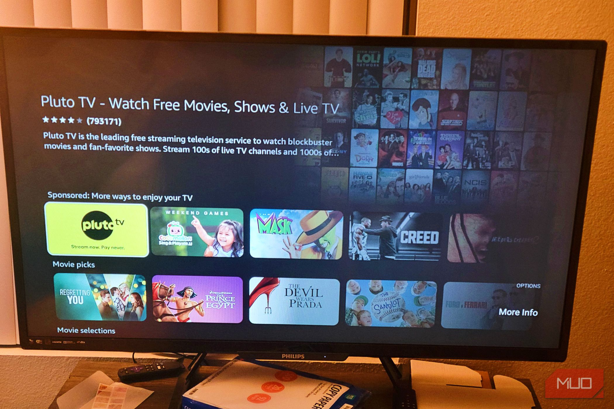 Pluto showing limited options in Smart TV with Amazon