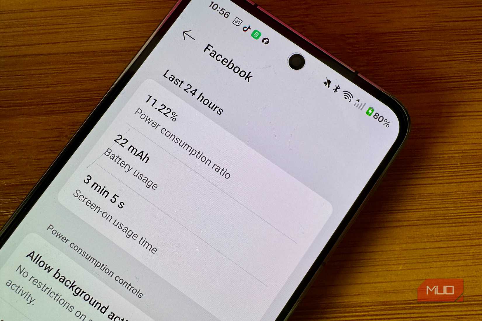 Power consumption ratio on OxygenOS