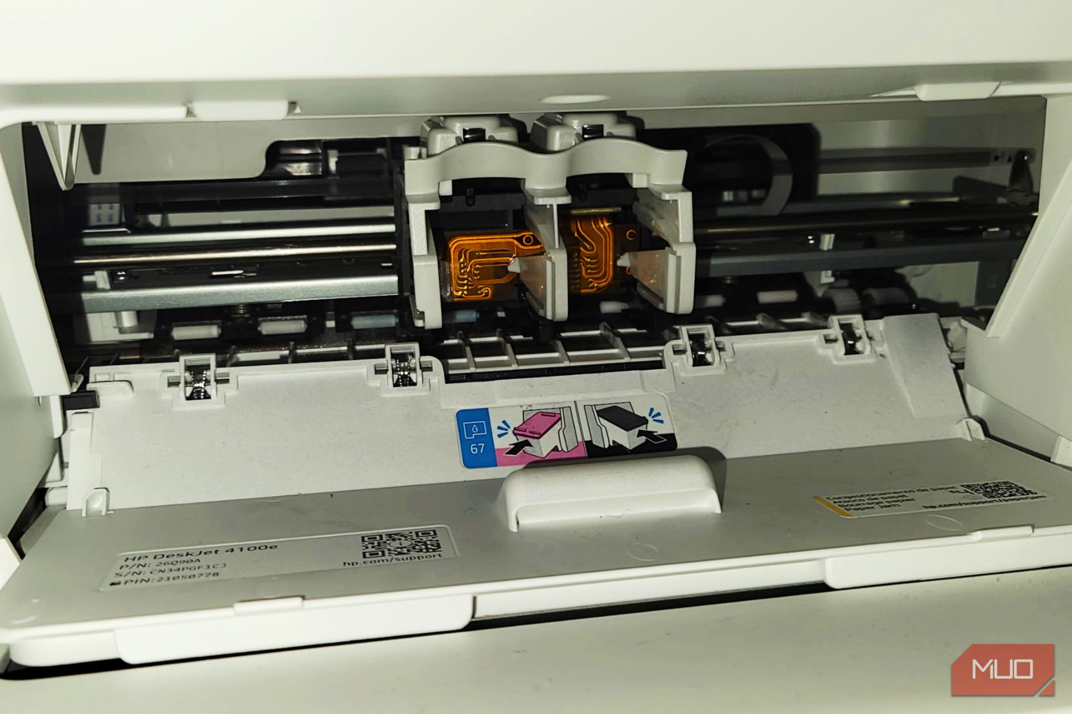 Printer with cartridges missing