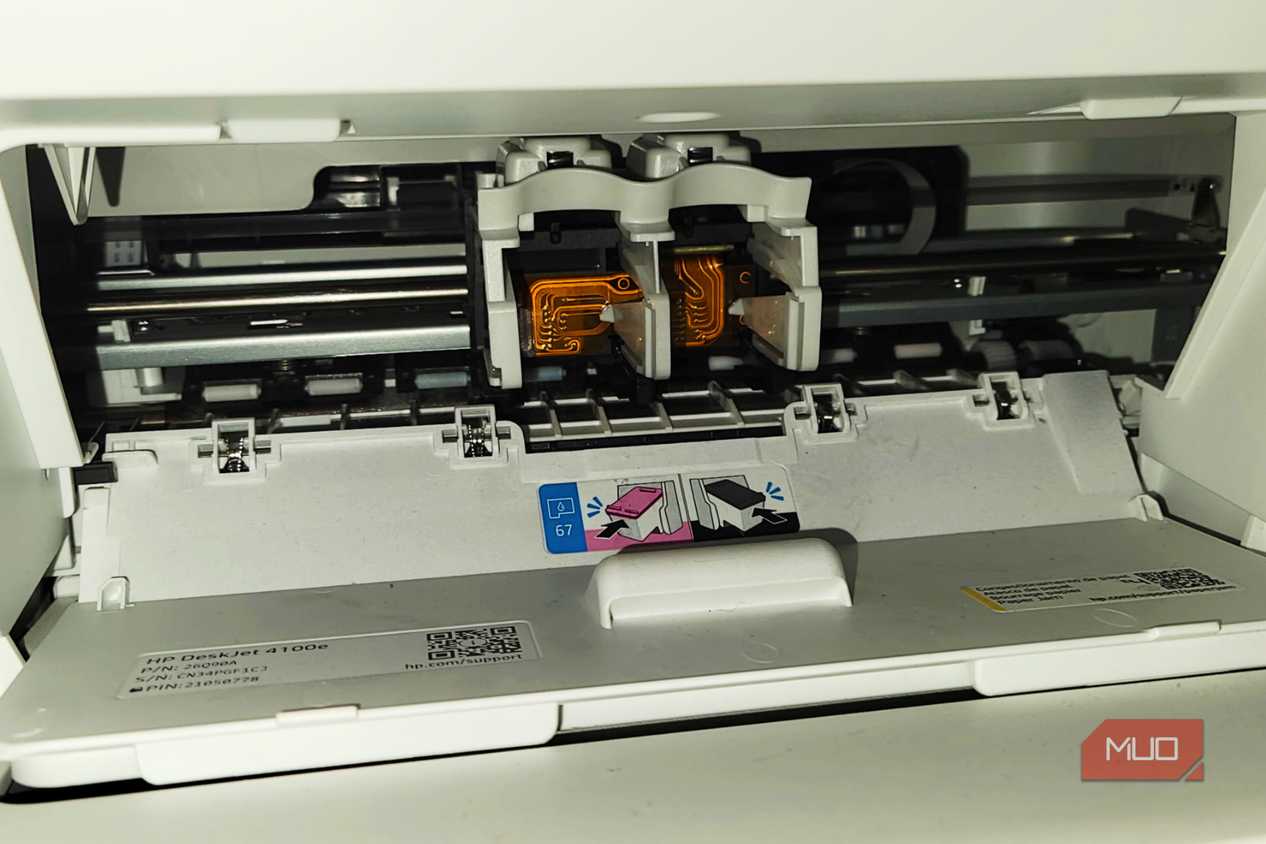 Printer with cartridges missing