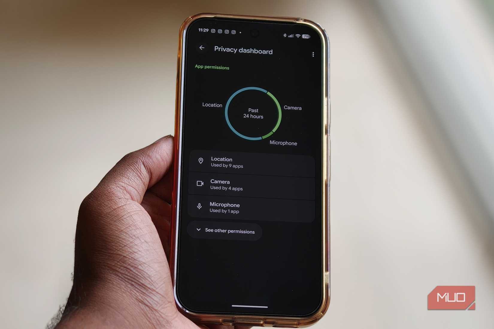 privacy dashboard on android phones