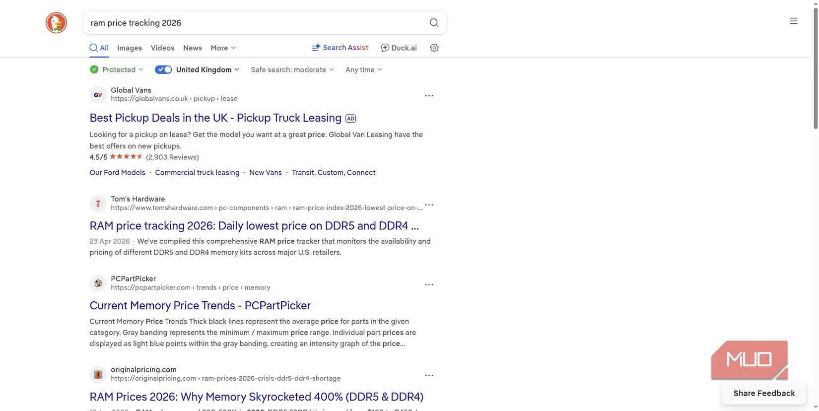 ram price tracking duckduckgo search.