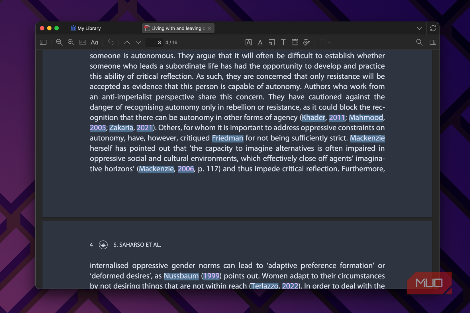 zotero on Mac showing a research paper reading interface