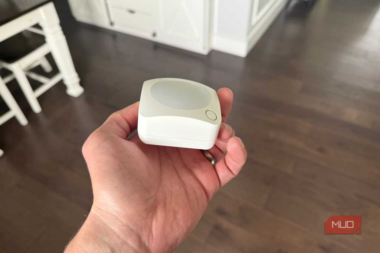 Ring Motion Sensor in hand angled