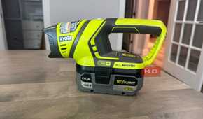 Ryobi flashlight profile on desk