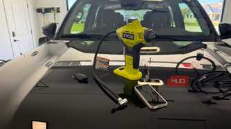 ryobi inflator next to ipod