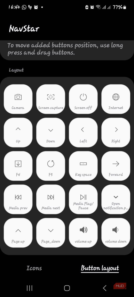 Selecting Good Lock's Sreenshot button