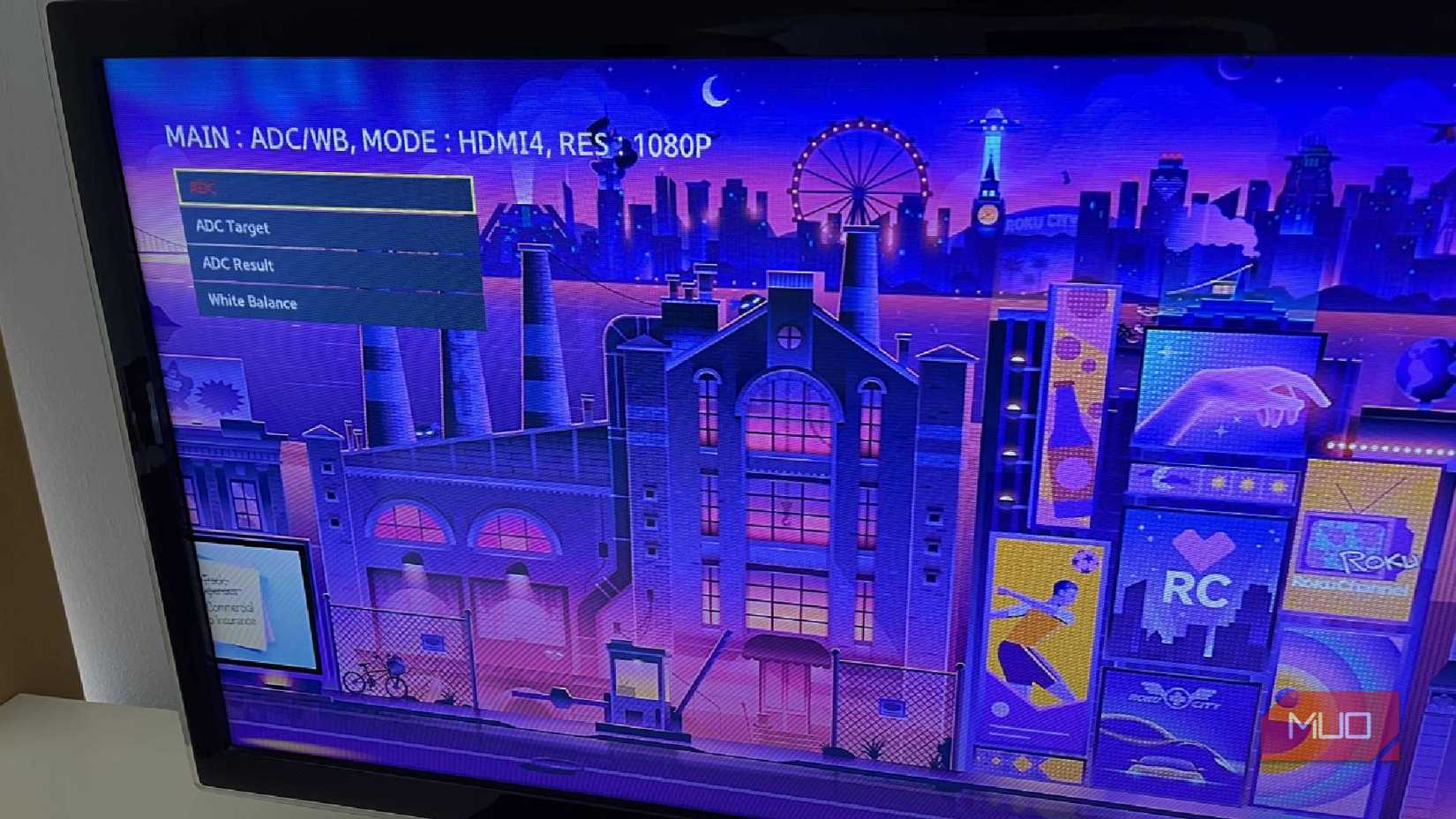 The Samsung special menu with adc/wb