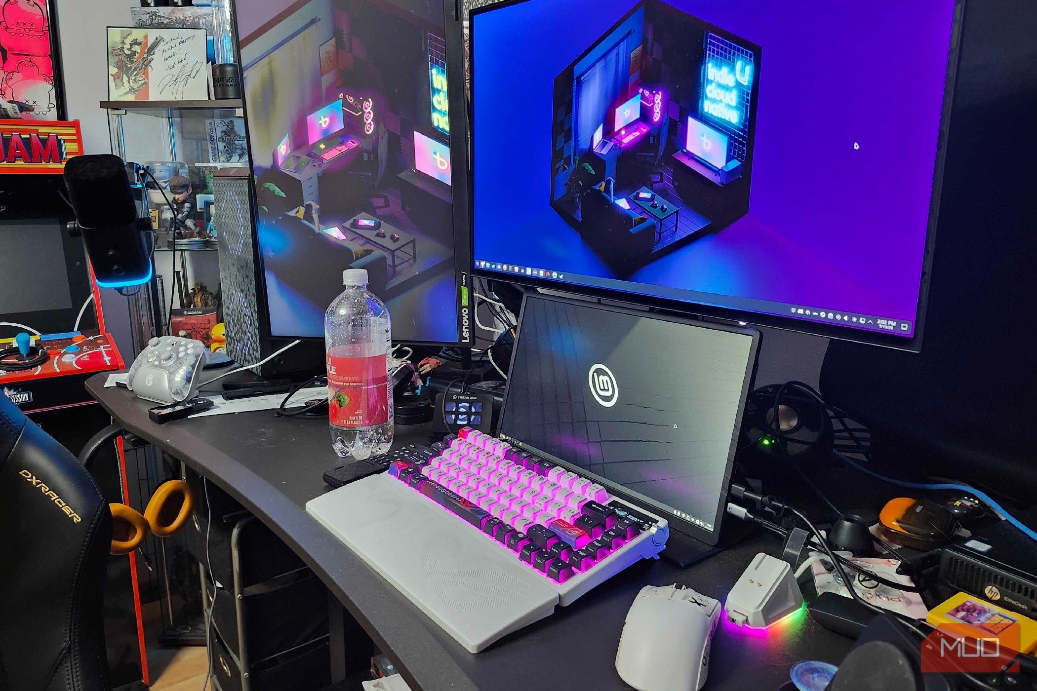 Standing Desk by top of chair