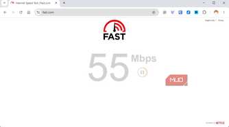 Starting fast dot com sped test