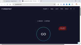 Starting Ookla speed test