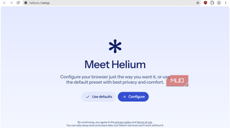 Starting with Helium browser