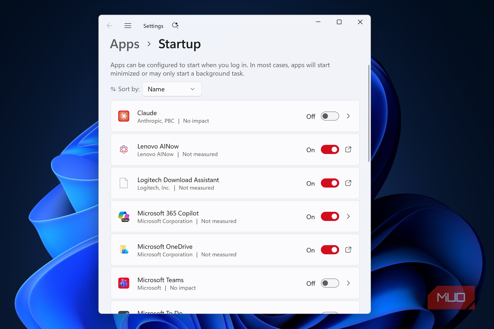Windows 11 スタートアップ アプリ