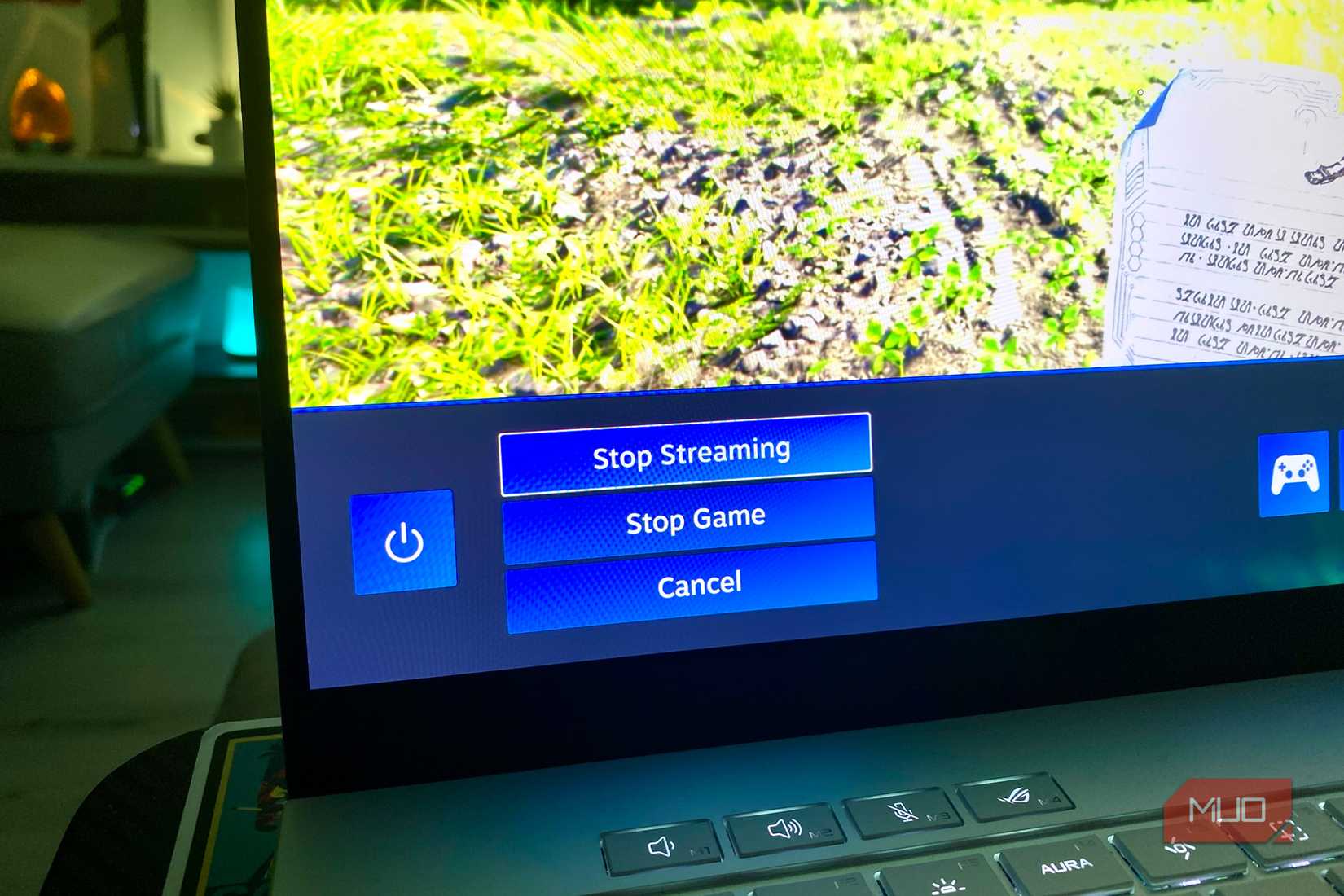 Steam streaming on a laptop